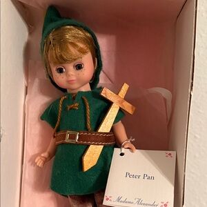 Madame Alexander Peter Pan Doll with felt shadow, tag and original box